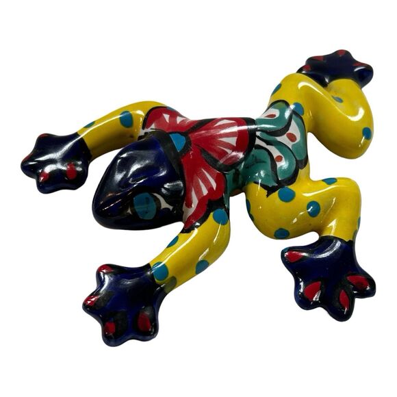 Mexican Talavera Pottery Folk Art TREE FROG - Garden Patio Or Wall Hanging - Picture 3 of 6